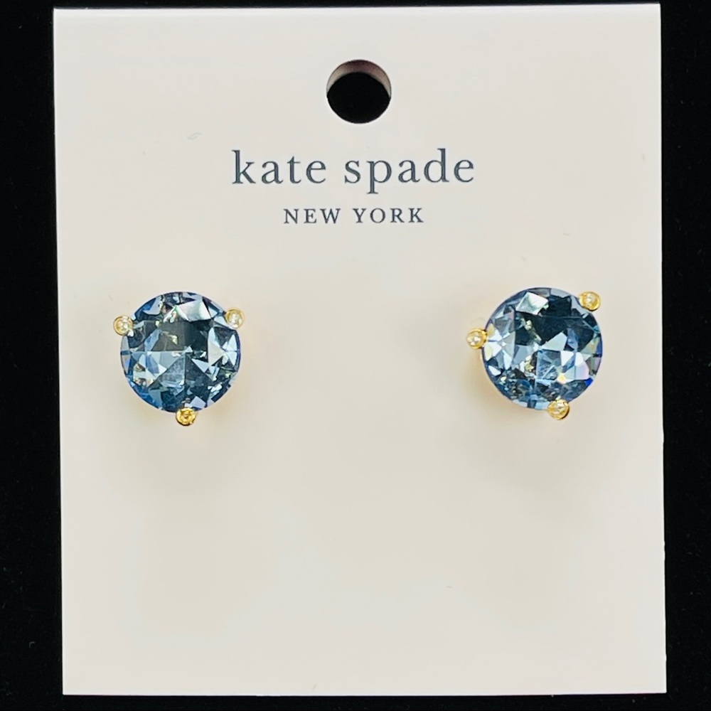 NWT Kate Spade Rise and Shine Stud Earrings Blue Large - Picture 4 of 14